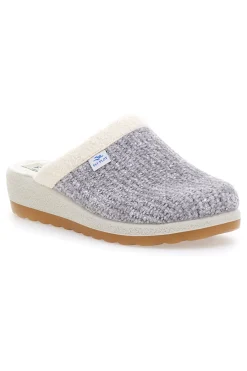 Donna FLY FLOT Pantofole Grigie In Panno Made In Italy 4469