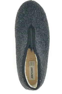 Uomo JERPOINT Pantofole nere con cerniera CA249
