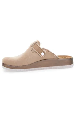 Donna INBLU Pantofole nude con pelo interno e suola bianca 20 ct