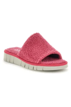 Donna LINEA COMODA Pantofole Rosa con fascia ampia 7990