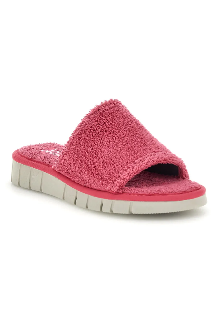 Donna LINEA COMODA Pantofole Rosa con fascia ampia 7990