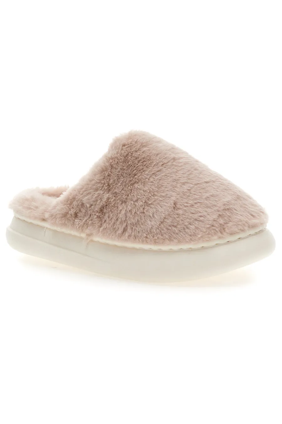 Donna SUPERGA Pantofole rosa in tessuto effetto peluche S45U866