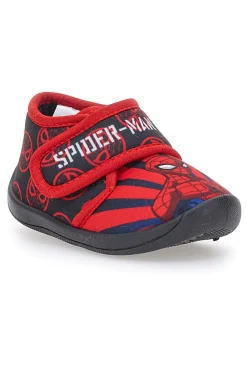 SPIDERMAN Pantofole Rosse e Nere Con Strappo in Velcro M073