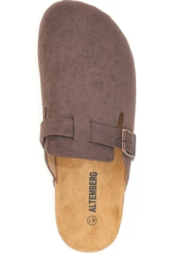 Uomo ALTEMBERG Pantofole sabot marroni con fibbia 1310