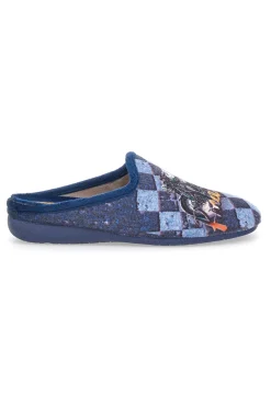 Uomo TRATTI Pantofole 189 Moto Blu