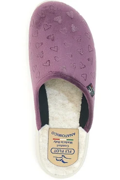 Donna FLY FLOT Pantofole viola con tomaia stretch 5123