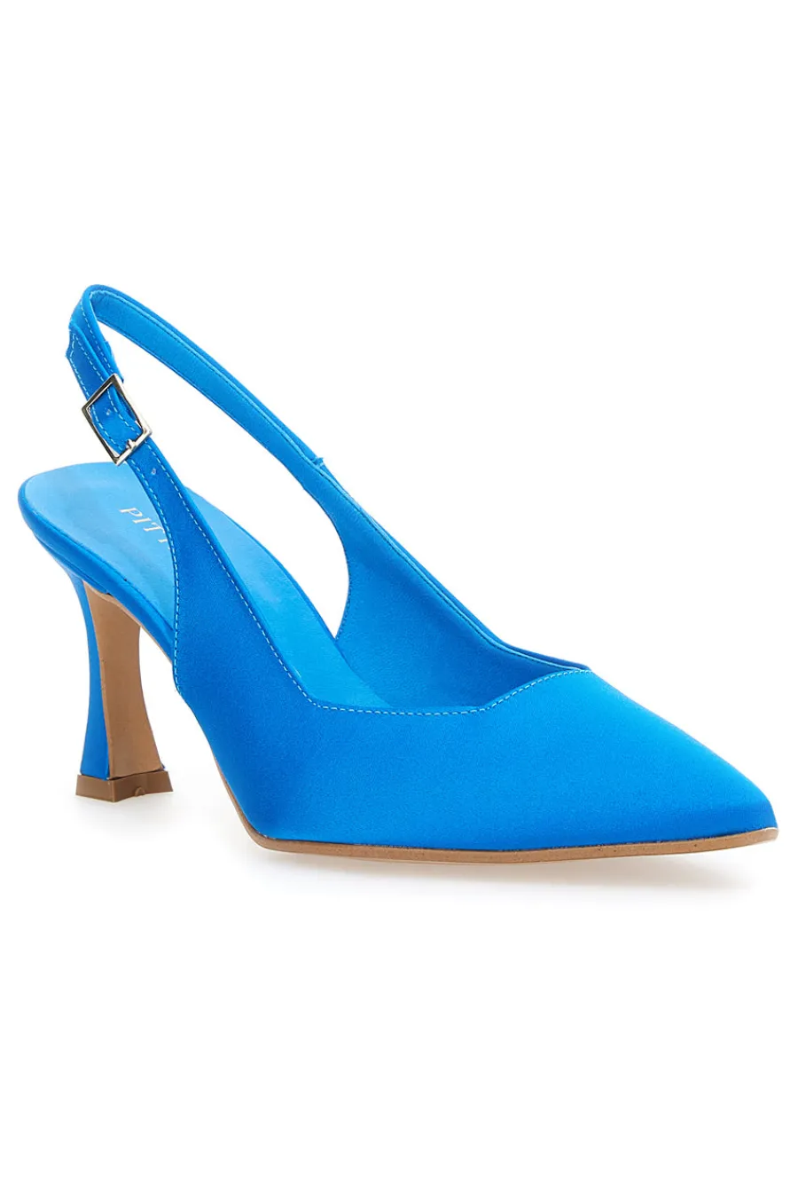 PITTARELLO COUTURE 148 Slingback-Pumps aus türkisfarbenem Satin Hot