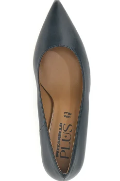 PITTARELLO PLUS 555 e Pumps aus Leder mit mittlerem Absatz, hergestellt in Italien SCHWARZ Sale