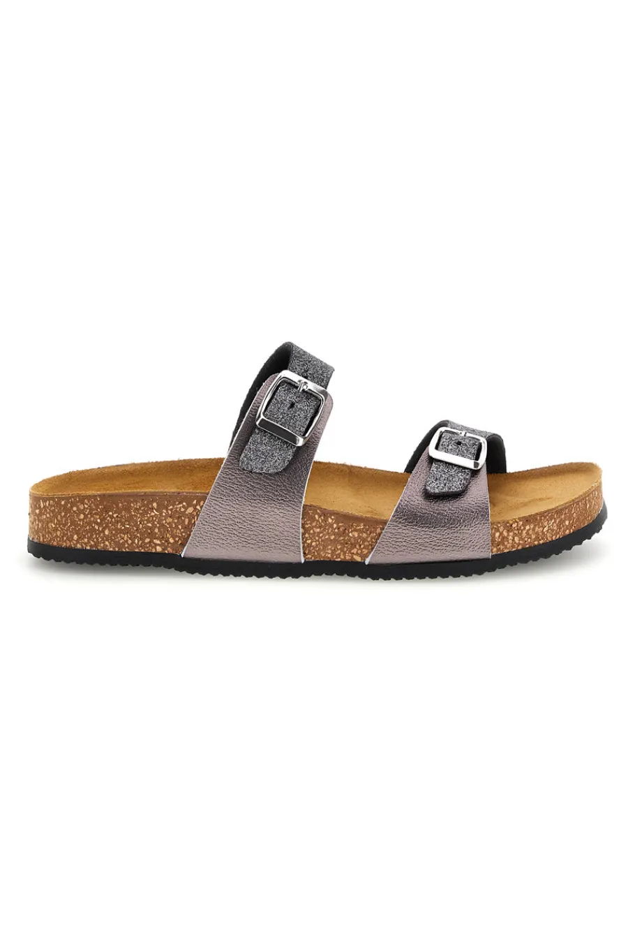 PITTARELLO TIERRA 335A006SR Silber Doppelriemen Hausschuhe PIOMBO Outlet