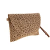 Donna SELUN BEACH Pochette Beige Intrecciata con Tracolla SUI 261002/C