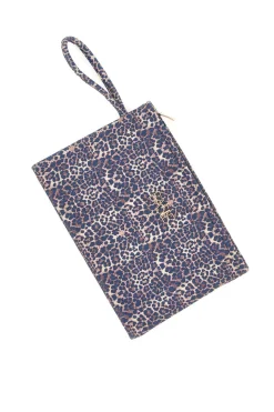 Donna BASILE Pochette leopardata blu con stampa animalier CLASSBA23633