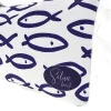 Donna SELUN BEACH Pochette Mare Bianca con Stampa Pesci SUI 261021