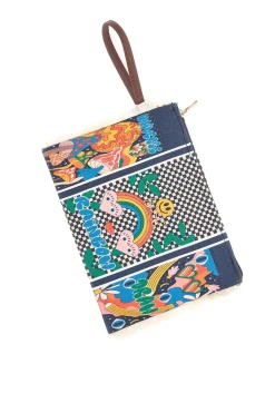 Donna BASILE Pochette Mare multicolor con stampa pop in tessuto BA23623