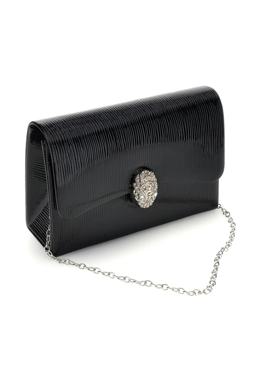 Donna NBG Pochette nera con fibbia gioiello SERA/3512