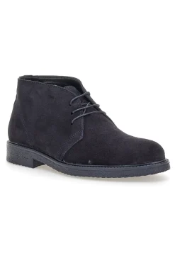 Uomo PITTARELLO FOCUS Polacchine blu in pelle scamosciata con suola in gomma 550