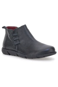 Donna PITTARELLO TIERRA Polacchini neri in pelle con zip laterale 30755