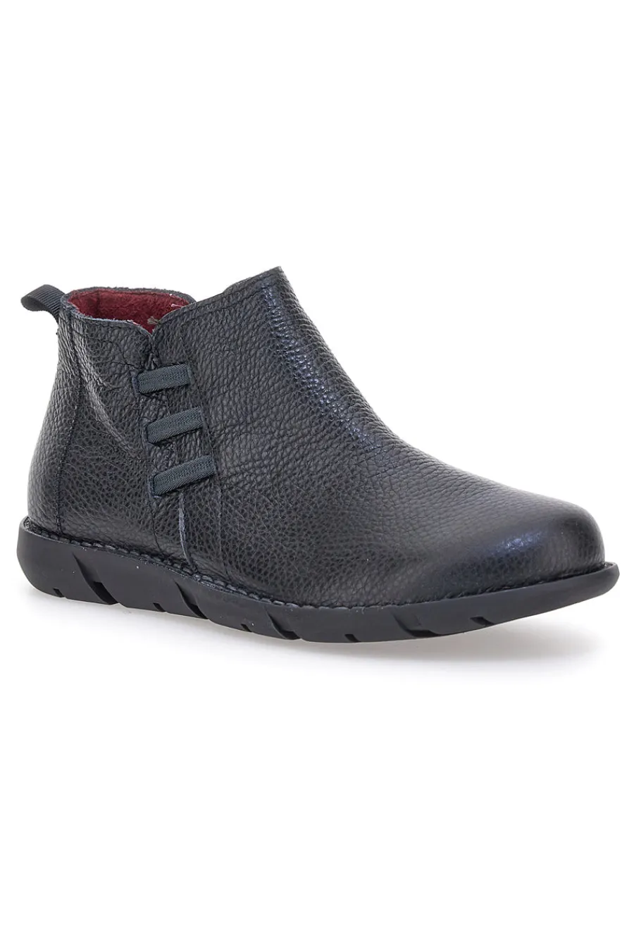 Donna PITTARELLO TIERRA Polacchini neri in pelle con zip laterale 30755
