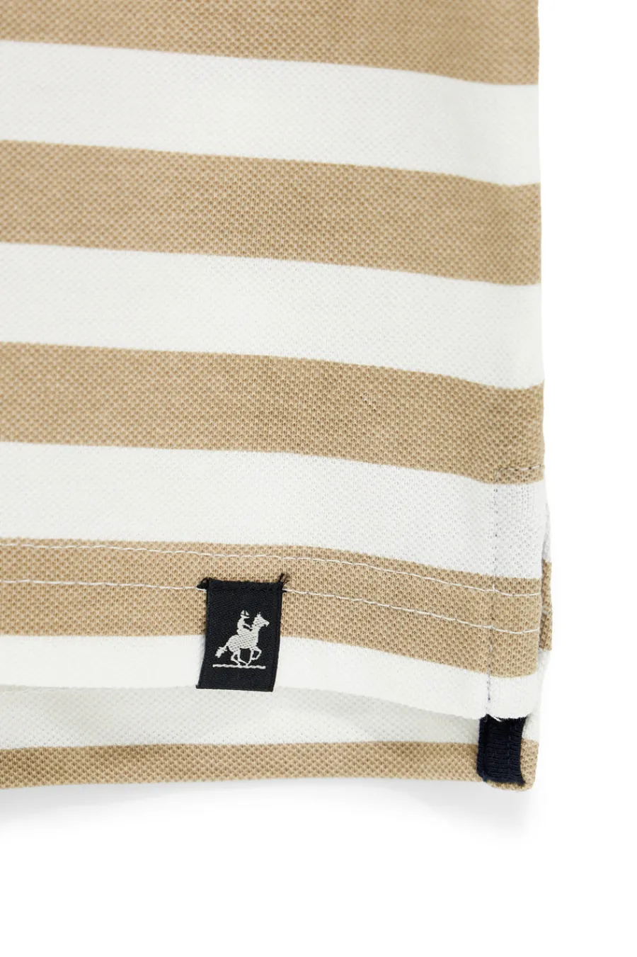 Uomo U.S. GRAND POLO Poo beige e bianca a righe 100% cotone US61505