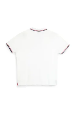 Uomo SEVENOAKS Poo in cotone bianca con coetto a righe Nby6212