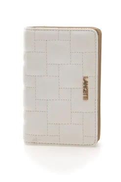 LANCETTI Portafoglio bianco con bottone QUICEY