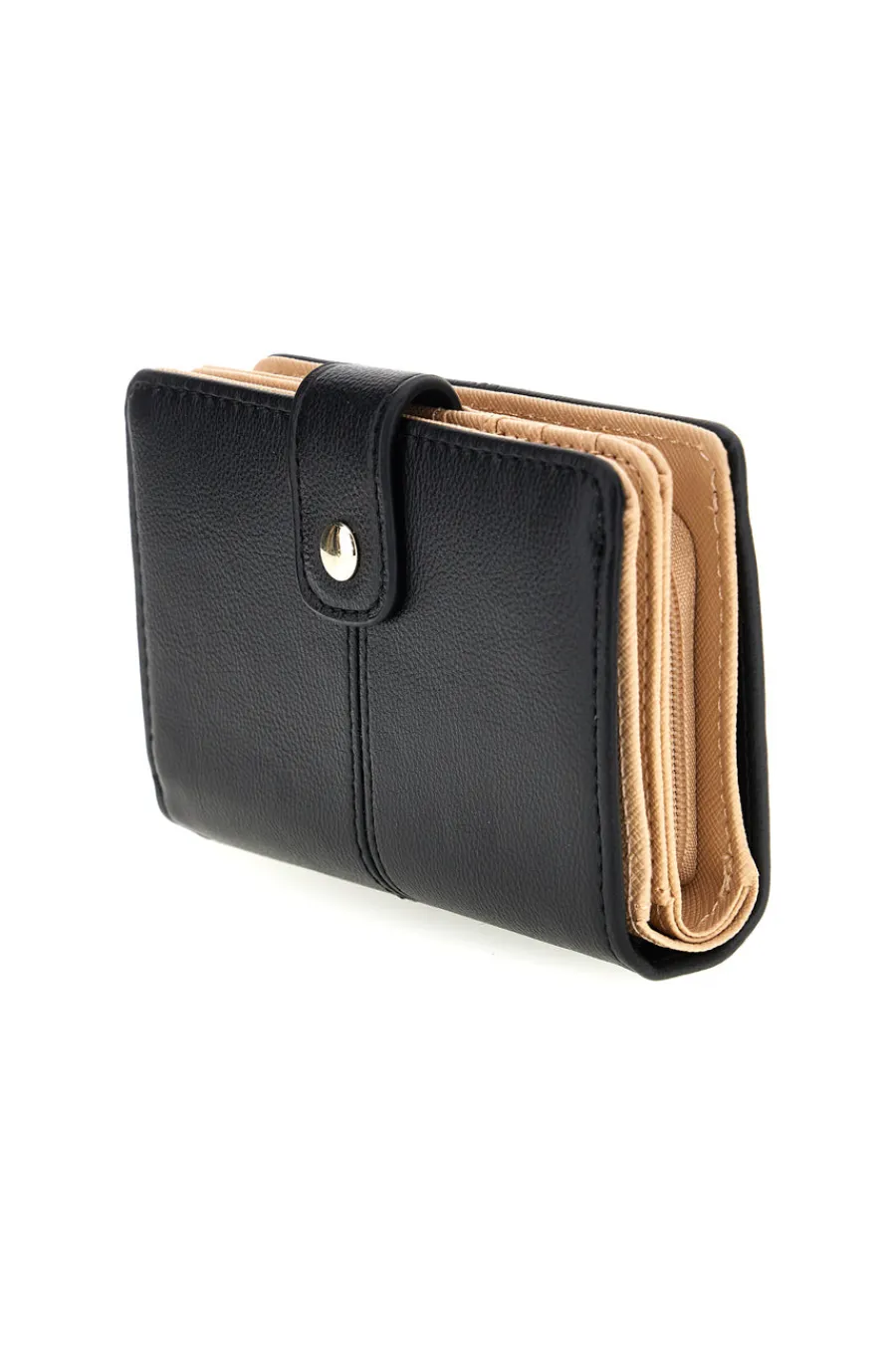 LAURA BIAGIOTTI Portafoglio Compatto Nero con Borchie Geometriche Dorate LB26S-510-008
