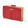 LANCETTI Portafoglio Compatto Rosso con Logo Dorato LL26S-509-8