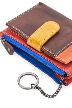 NAJ OLEARI Portafoglio multicolore con zip e portachiavi Naj-oleari 1938