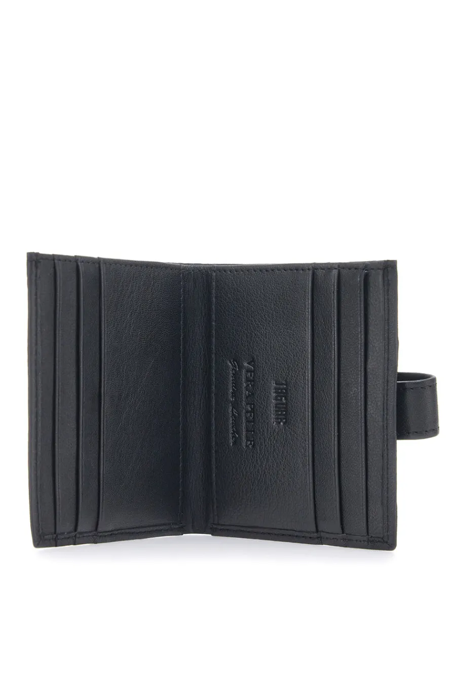 JAGUAR Portafoglio Nero con Clip in Vera Pelle PF873-98