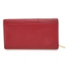 LANCETTI Portafoglio rosso con texture animalier e dettagli dorati LL25W-501-68
