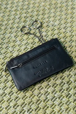 NAVIGARE Portamonete nero in vera pelle con doppia zip PF881-16