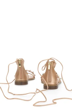 Donna PRIMA RIGA 1531 Schnürsandalen in Rosa und Gold