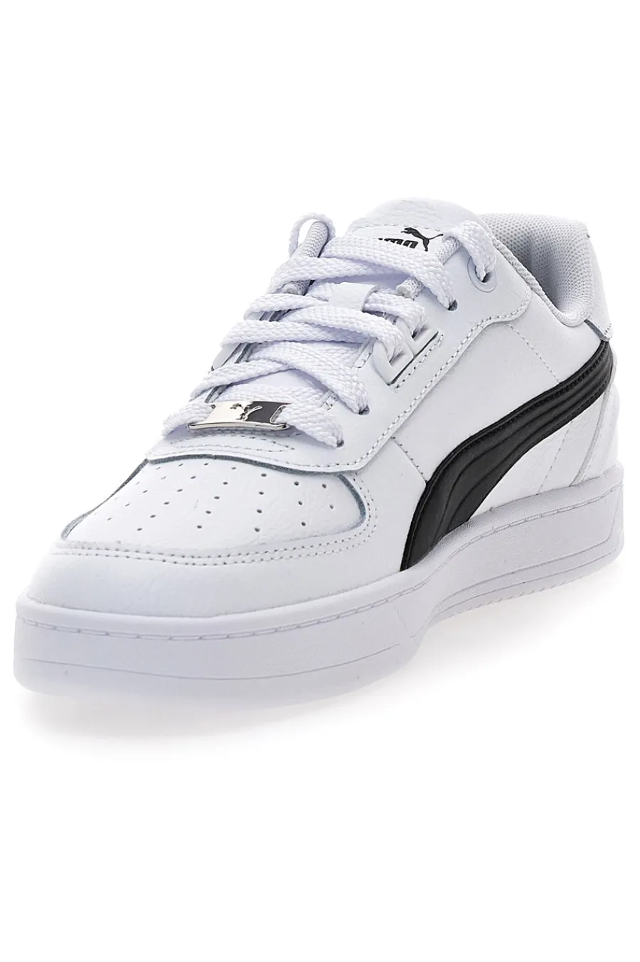 Uomo PUMA Caven 2 weiße Sneaker mit schwarzem Seitenstreifen