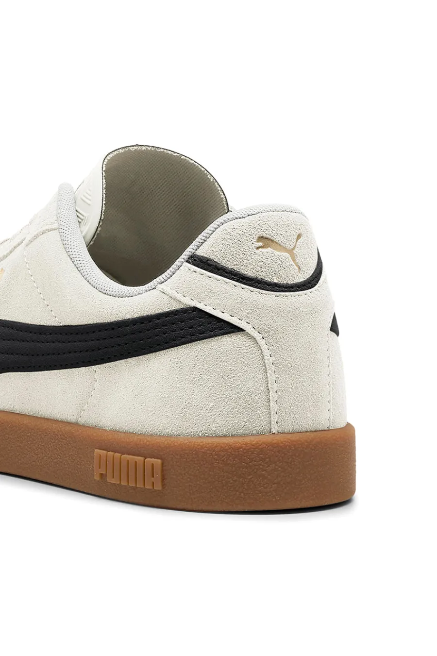 Uomo PUMA Club II Era Suede – Beige Wildleder-Sneaker mit Gummisohle