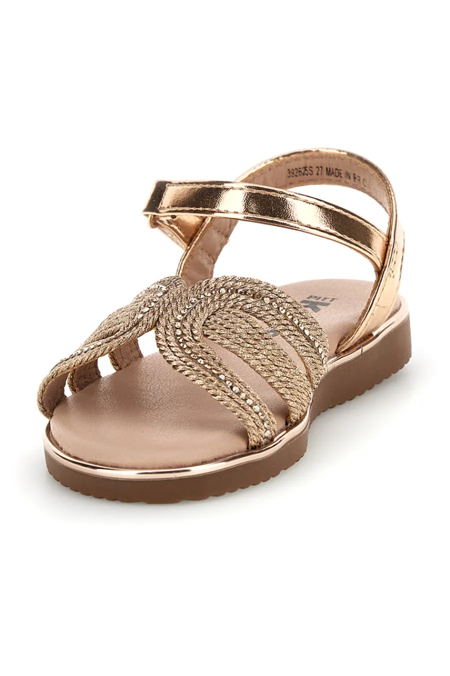 PITT KIDS Gold Sandalen mit geflochtenen Riemen Pitt Kinder 39S