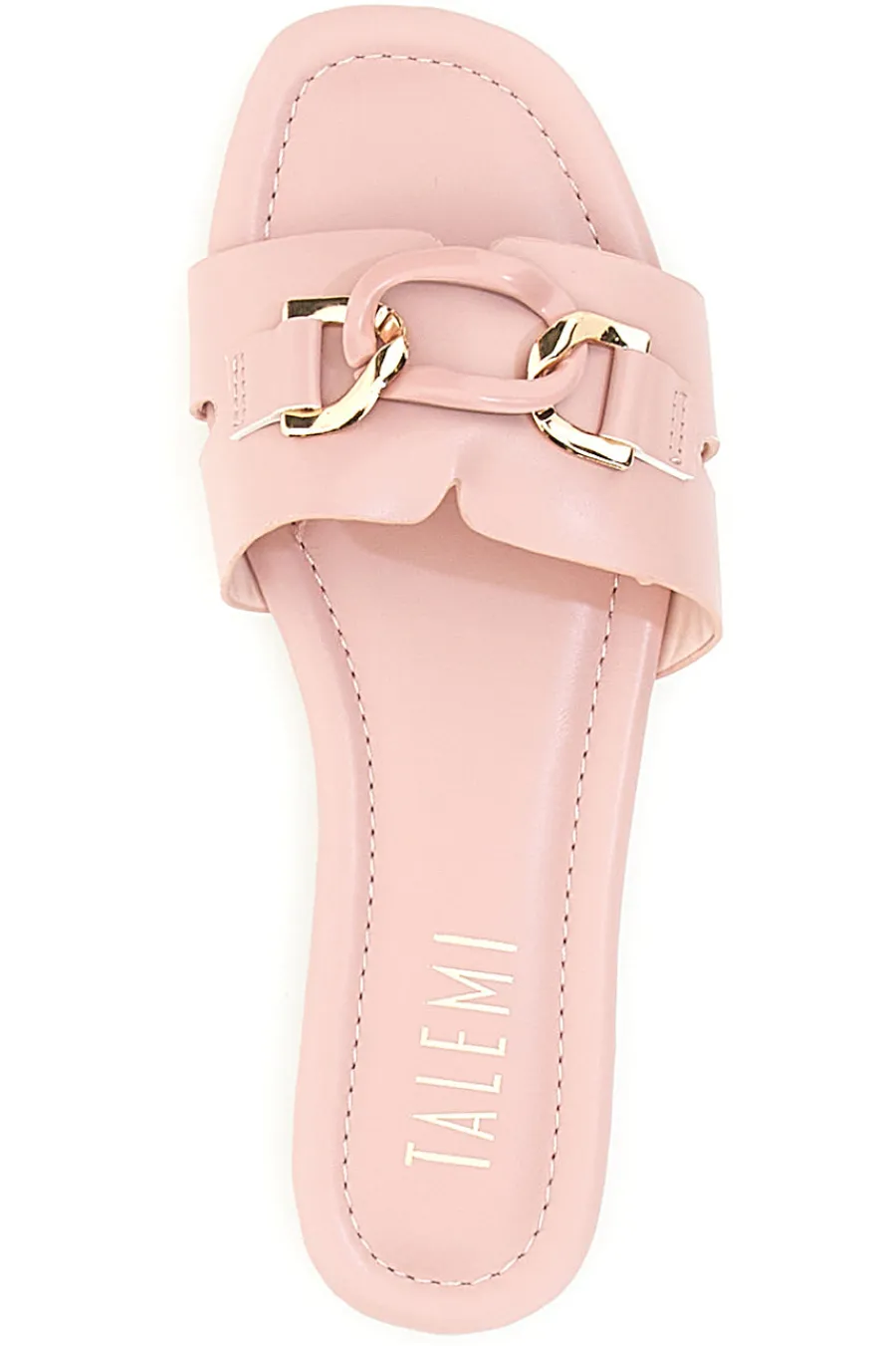 TALEMI Rosa niedrige Hausschuhe mit Kette 1068 ROSE Clearance