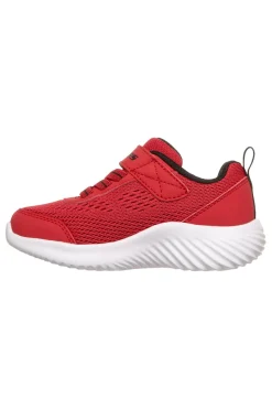 SKECHERS Rote Turnschuhe mit Riemen und elastischen Schnürsenkeln Bounder quantarun