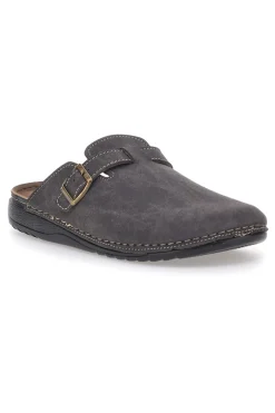 Uomo JASONSTONE Sabot marroni con fibbia decorativa B001