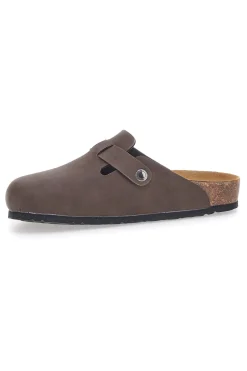 Donna BIOMODEX Sabot marroni con fibbia e sottopiede in pelle 32850