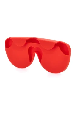 INDIGENO METROPOLITANO Salva occhiali rosso morbido e flessibile GLASSES HOLDER 1
