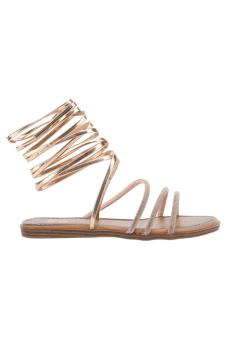 ME u0026 ME Sandalen in Roségold mit Riemchen und Schnürsenkeln mit Strasssteinen Me & Me 1772 ROSA ORO Discount
