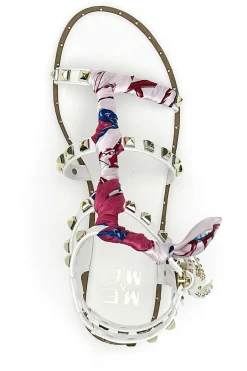ME u0026 ME Sandali alla Schiava Bianchi con Borchie Me & Me 1532 BIANCO Outlet