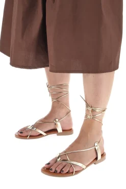 PRIMA RIGA Sandali alla Schiava in Vera Pelle color 711 Best