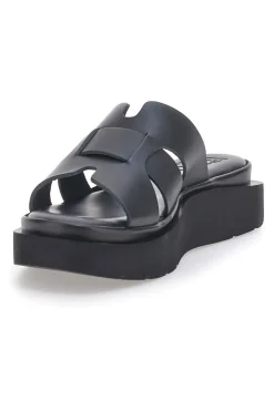 PITTARELLO ROCK Sandali Aperti Neri in Vera Pelle con Platform 5983 Best