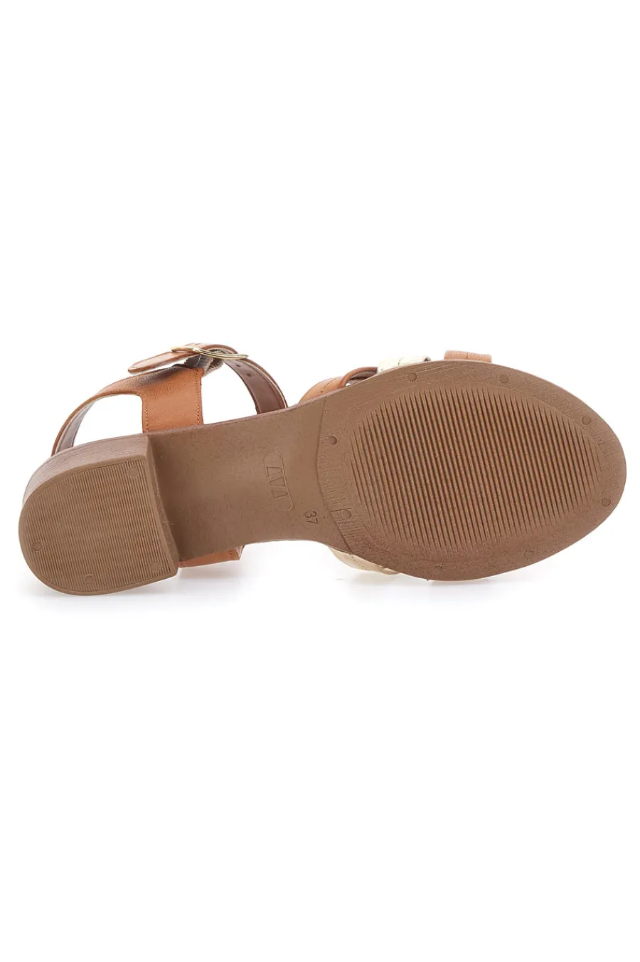 PITTARELLO LOOK Sandali Arancio con Fascette Incrociate 243205 BRANDY/PLATINO Discount