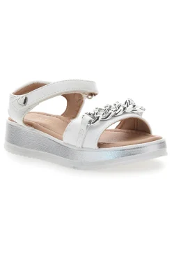 PITT KIDS Sandali argento con cuore glitter 39G25S