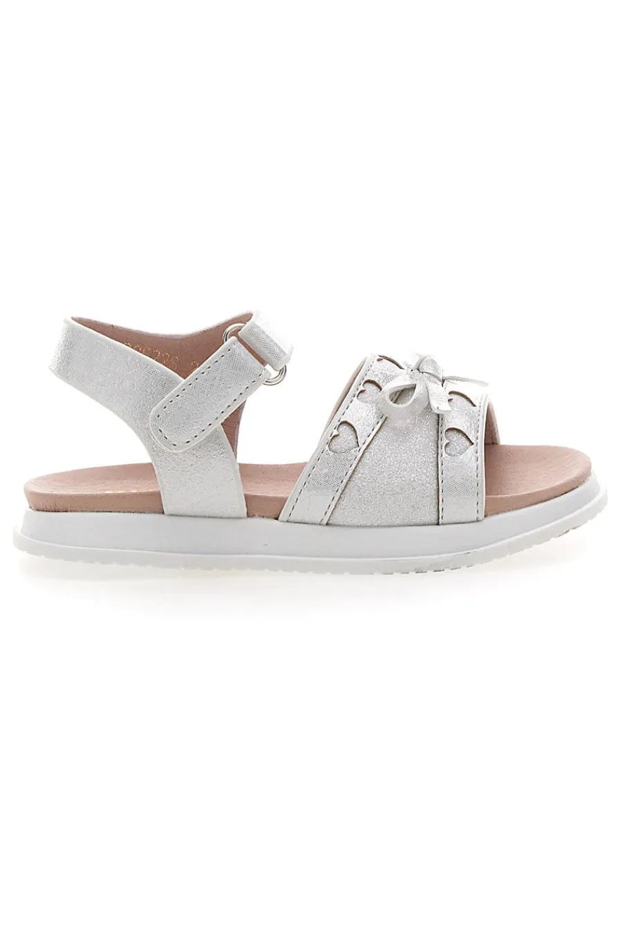 PITT KIDS Sandali argento con cuori traforati 39GS
