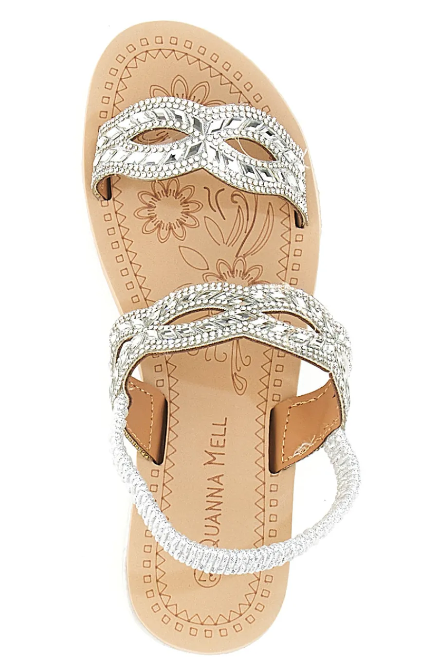 QUANNA MELL Sandali Argento Con Perline Quanna Mel 21030 Discount