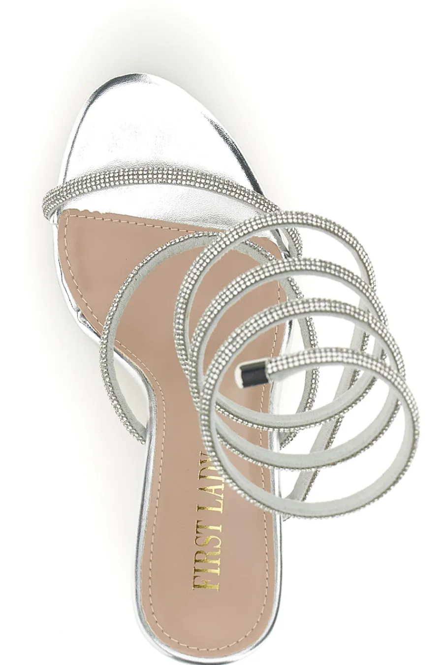 FIRST LADY Sandali con strass e laccio a spirale P711 Online