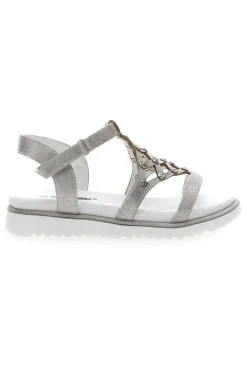ENERGY Sandali Argento Con Strass 5