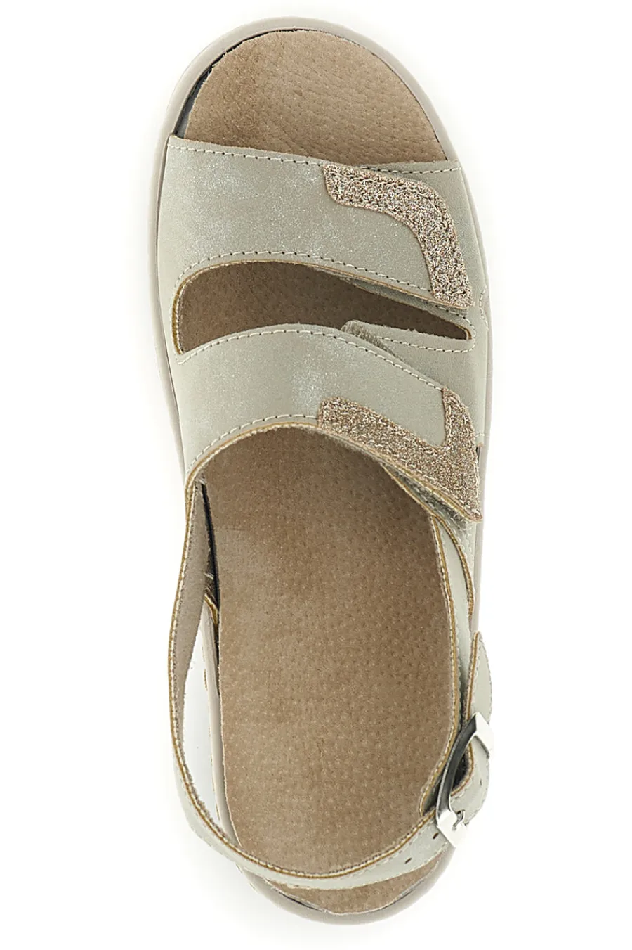 PRIMA RIGA Sandali beige con cinturini regolabili e soletta estraibile 0183 Outlet